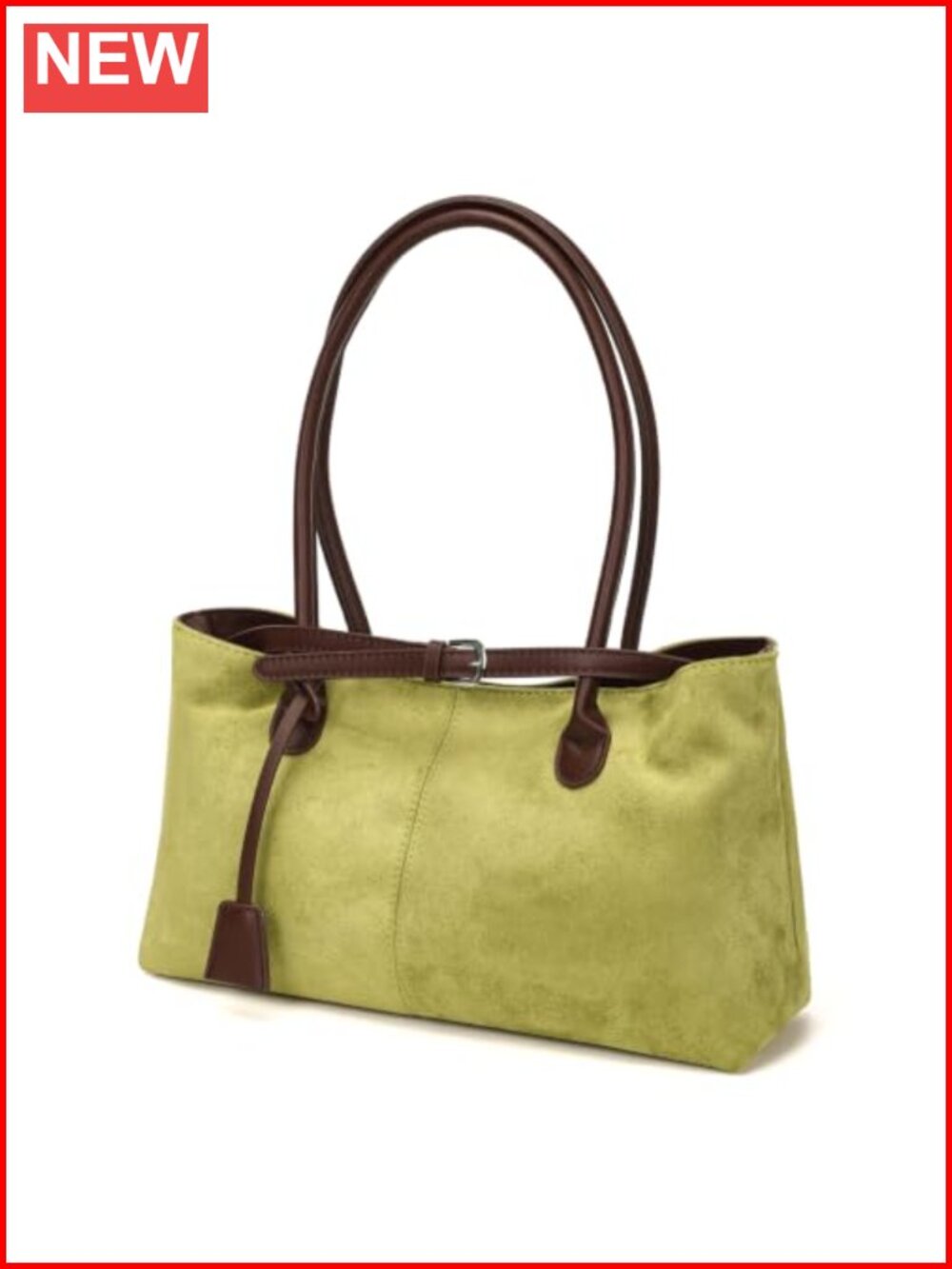Vintage Slouchy Faux Suede Tote Bag Women Retro Hobo Shoulder Handbag